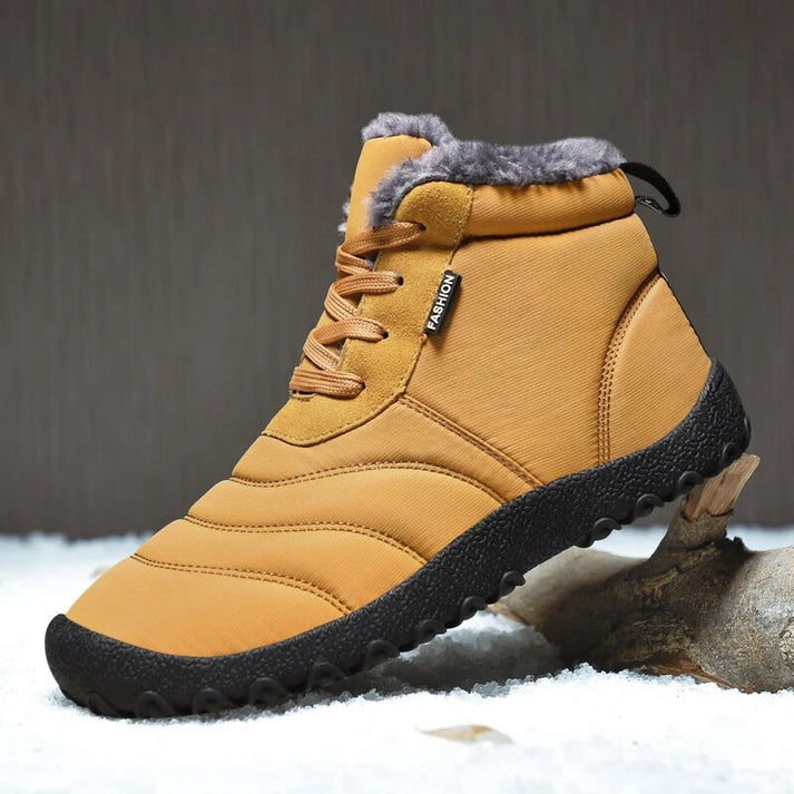 Men's Brend winter boots brown lace-up style water-resistant durable all-weather cold weather footwear