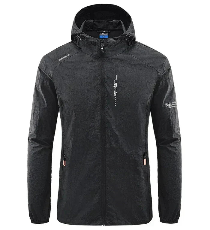 Hartwin weatherproof jacket olive green outdoor slim-fit windproof rain-resistant hooded shell