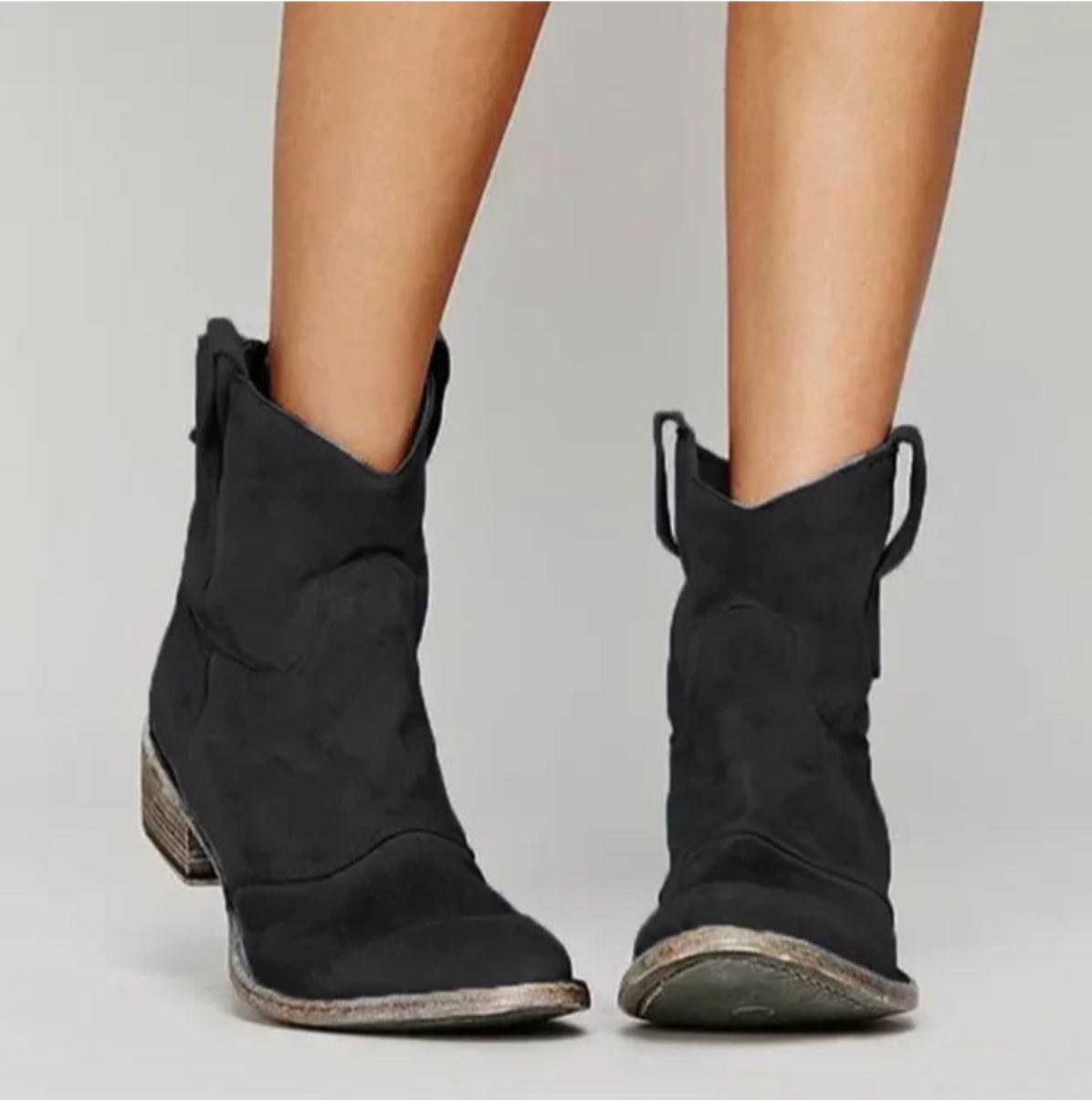 Women's western short boots in classic cowboy silhouette with modern chic details for everyday wear