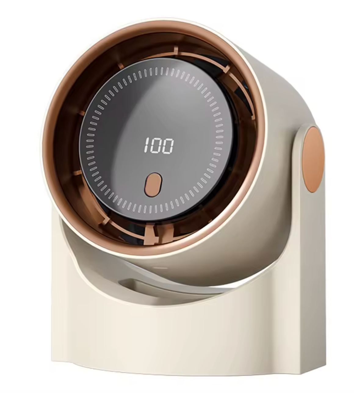 Ultra-quiet bladeless table fan compact white modern design safe for kids pets small rooms cooling