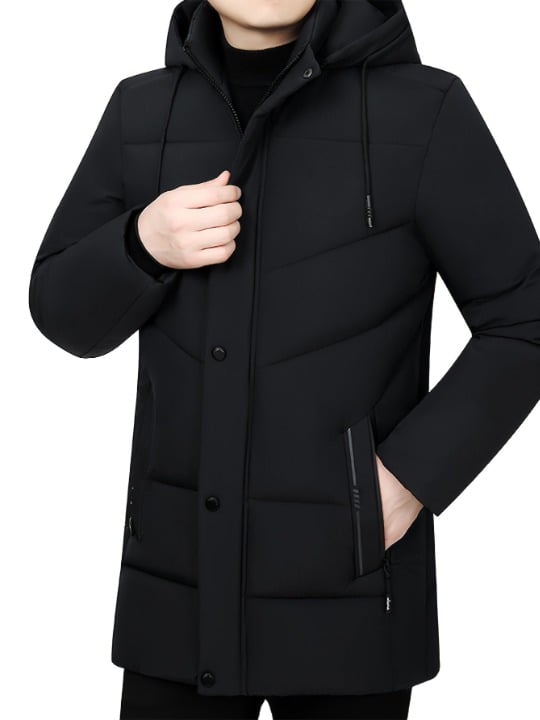 Carter unisex lightweight puffer jacket with detachable hood, sleek urban silhouette for cold weather