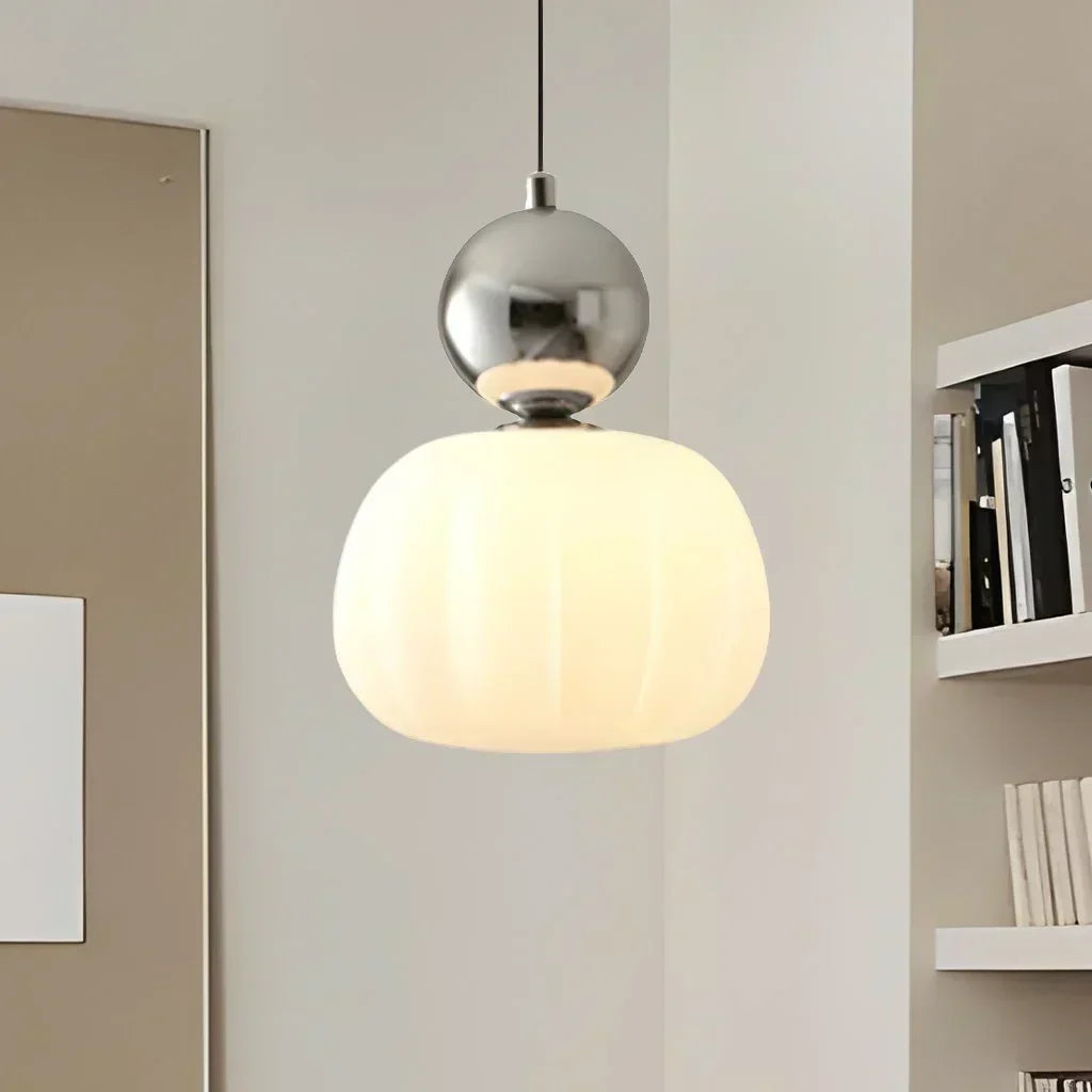 Elegant pendant lamp modern interior ambient lighting unique silhouette soft diffuse illumination focal point