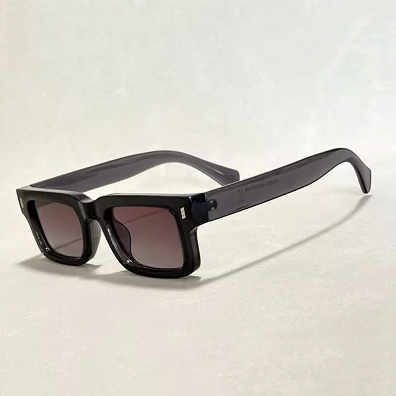 Grayson vintage unisex square frame sunglasses with UV400 protection and bold retro style