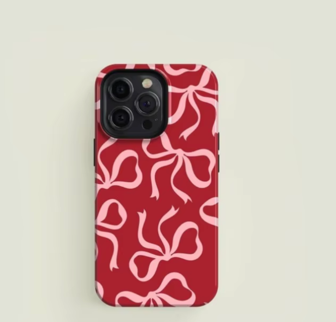 Bowcrest petite iPhone case dainty bow design soft-touch matte MagSafe compatible slim protective