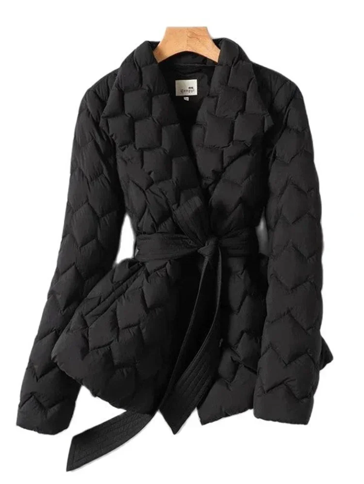 Women's quilted fleece puffer jacket cozy soft winter warmth casual everyday cold weather wear