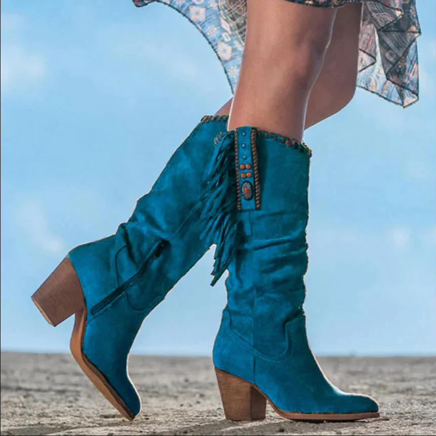 Women's western ankle boots in earth tones, sleek silhouette with durable quality leather for casual wear