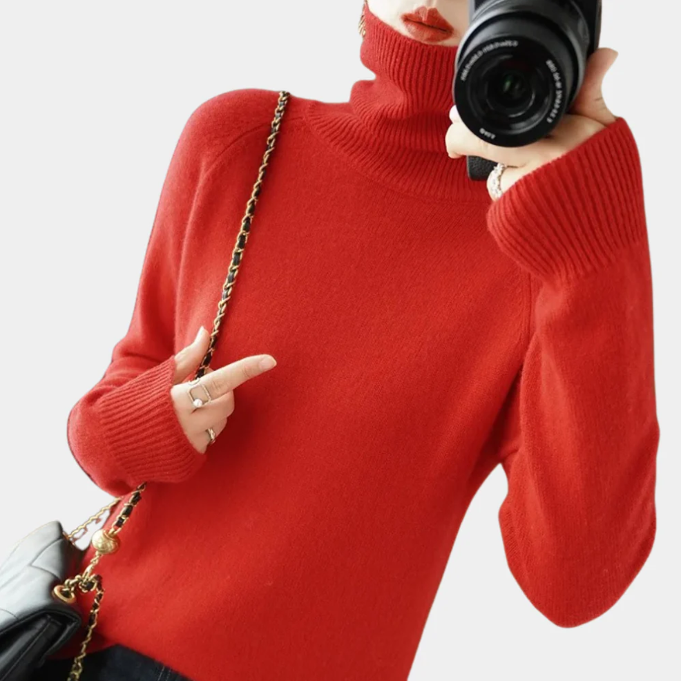 Women's Marie luxury knitted jumper soft cozy fit sustainable style elegant easy-care sweater