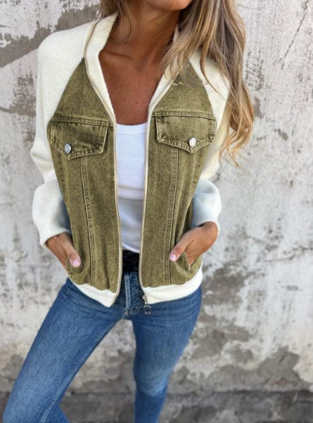 Brooklynn blue denim jacket casual everyday wear contemporary cut with timeless versatile style