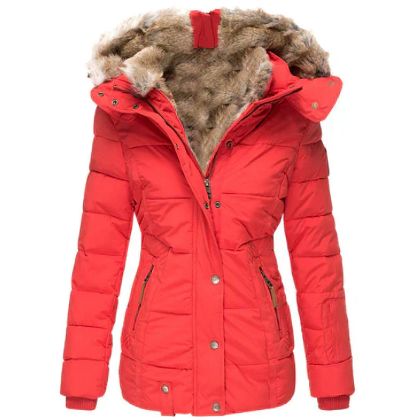 Women's tailored winter coat custom-fit silhouette, sustainable style, warm elegant outerwear