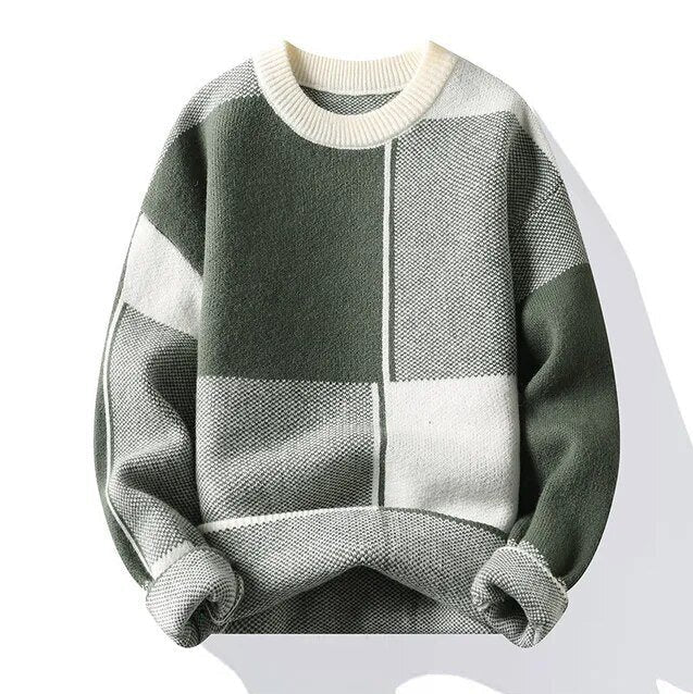 Men's cozy knit jumper classic timeless design warm essential premium quality versatile knitwear
