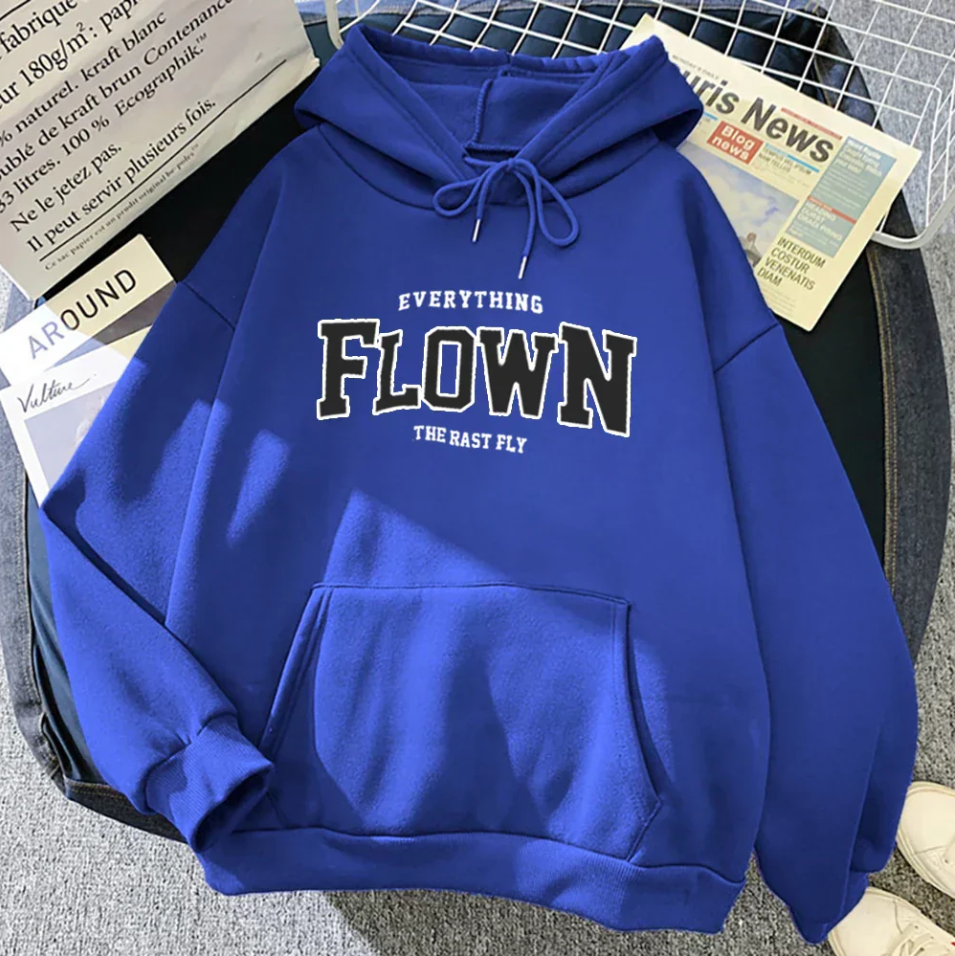 Women's comfort fit printed hoodie sweatshirt with bold graphic print for everyday casual wear