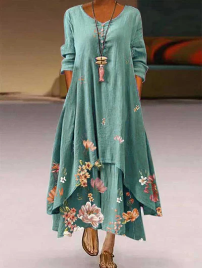 Elegant flowing maxi dress for women, long silhouette in refined style perfect for special occasions