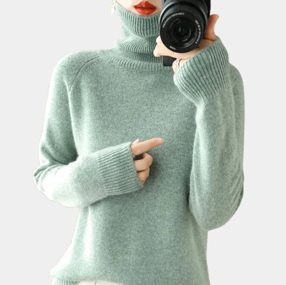 Women's Marie luxury knitted jumper soft sustainable style elegant easy-care cozy sweater top