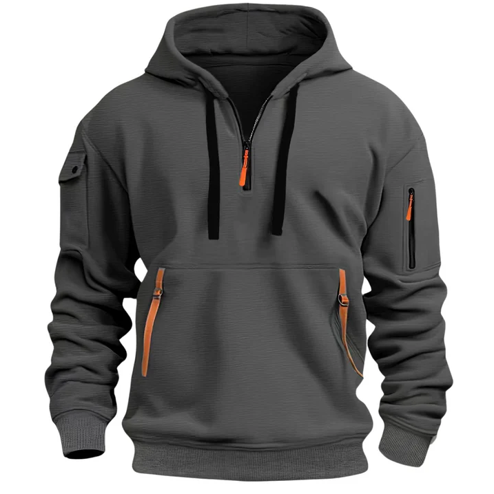 Men's relaxed fit hoodie in casual style, soft sustainable fabric, everyday comfort pullover