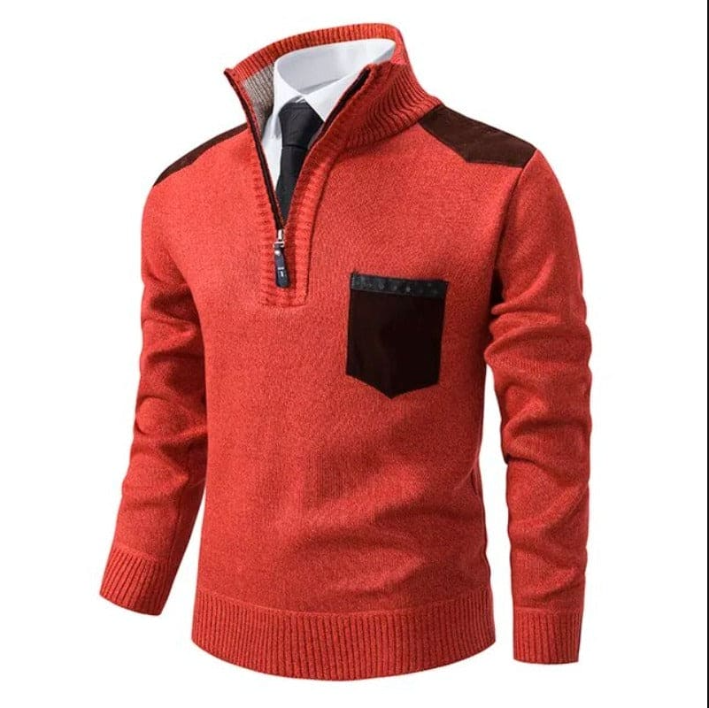 Kian relaxed-fit men's casual sweater in earth tones, durable everyday comfort layering piece