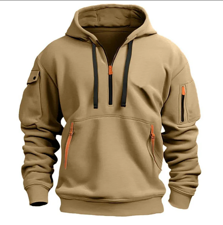 Men's relaxed fit casual hoodie in soft sustainable fabric for everyday comfort and versatile style