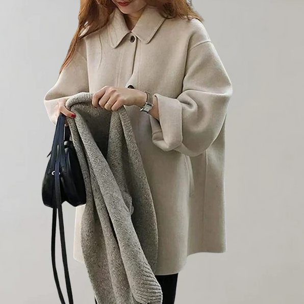Coraline women's cropped coat timeless elegant comfort fit sustainable style versatile polished silhouette