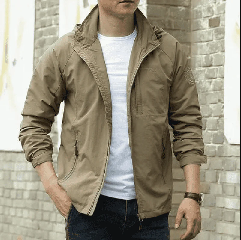 Sam unisex lightweight casual spring jacket in earth tones, breathable everyday outdoor layer