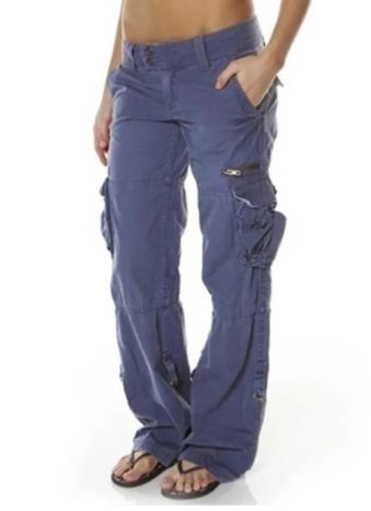 Women's slim-fit office trousers in neutral tones, easy-care fabric with contemporary silhouette
