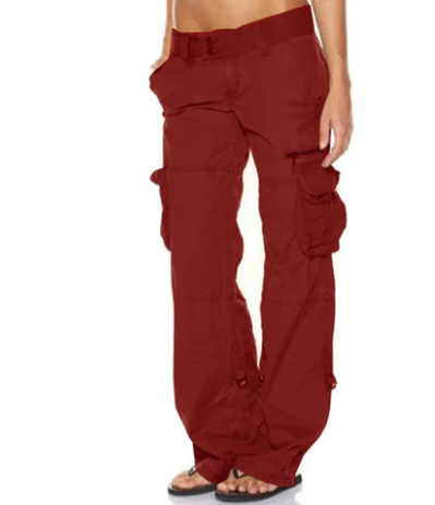 Women's slim-fit office trousers in neutral tones, easy-care fabric with modern contemporary silhouette