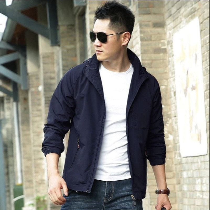 Sam unisex lightweight spring jacket in earth tones, casual relaxed fit, breathable everyday outdoor layer