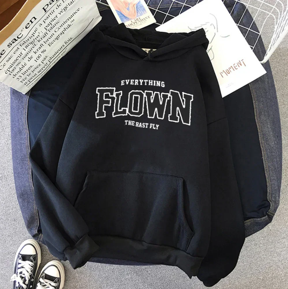 Women's comfort fit printed hoodie sweatshirt with bold graphic print for all-day casual wear