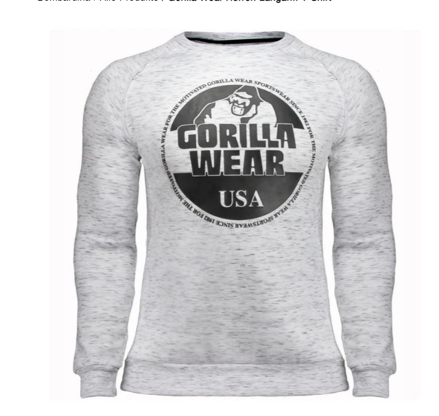 Gorilla Wear men's black long sleeve athletic t-shirt sleek cut for gym and everyday wear