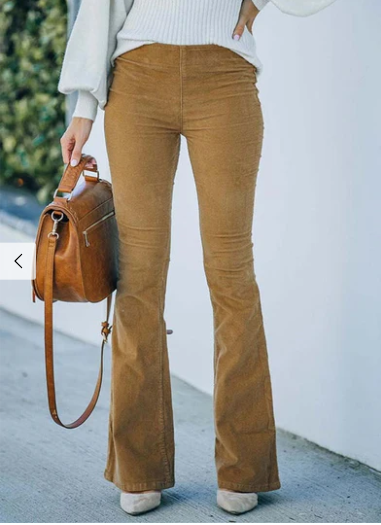 Wilma women slim fit flared trousers elegant timeless design figure flattering workwear comfort
