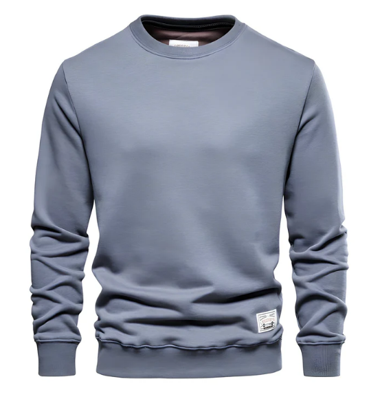 Fletcher men's beige relaxed-fit knit sweater with earth-inspired aesthetic for casual everyday wear