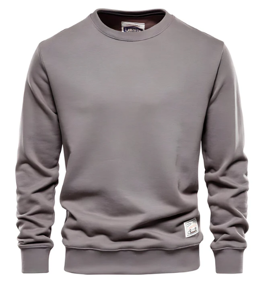 Fletcher men's casual knit sweater in earth tones, relaxed fit with soft breathable sustainable fabric