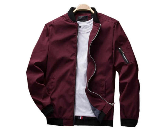Men's Mesa transitional jacket navy zip sleeves modern slim fit durable all-season outerwear