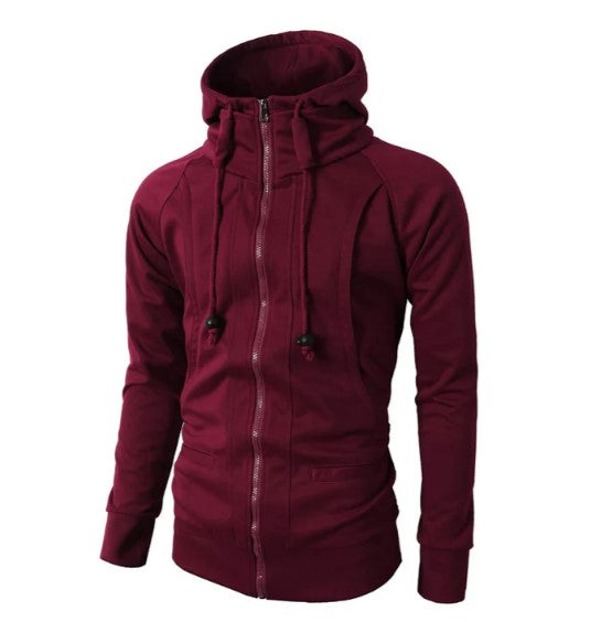 Men's Lewa full-zip hoodie in neutral tone, relaxed fit with contemporary design for everyday wear