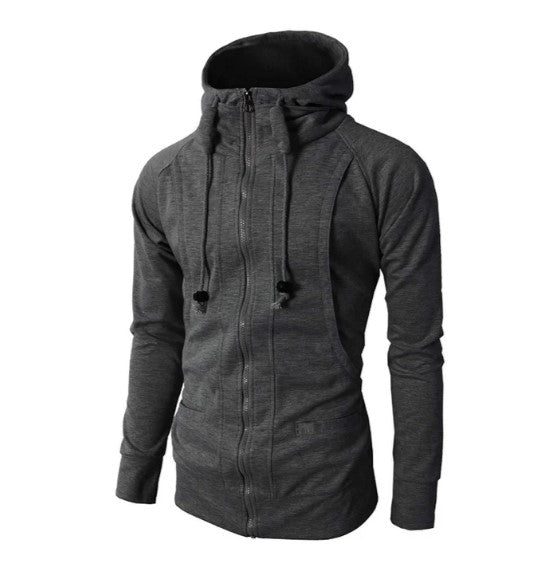 Men's full-zip hoodie in casual contemporary style with durable premium fabric everyday comfort