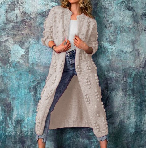 Cecilie women's colorful knit cardigan elegant layering piece with soft drape and vibrant design