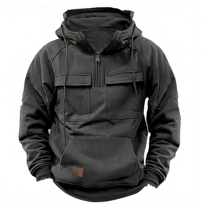 DAVE tactical hoodie for men, durable reinforced seams, movement-ready cut for active adventurers