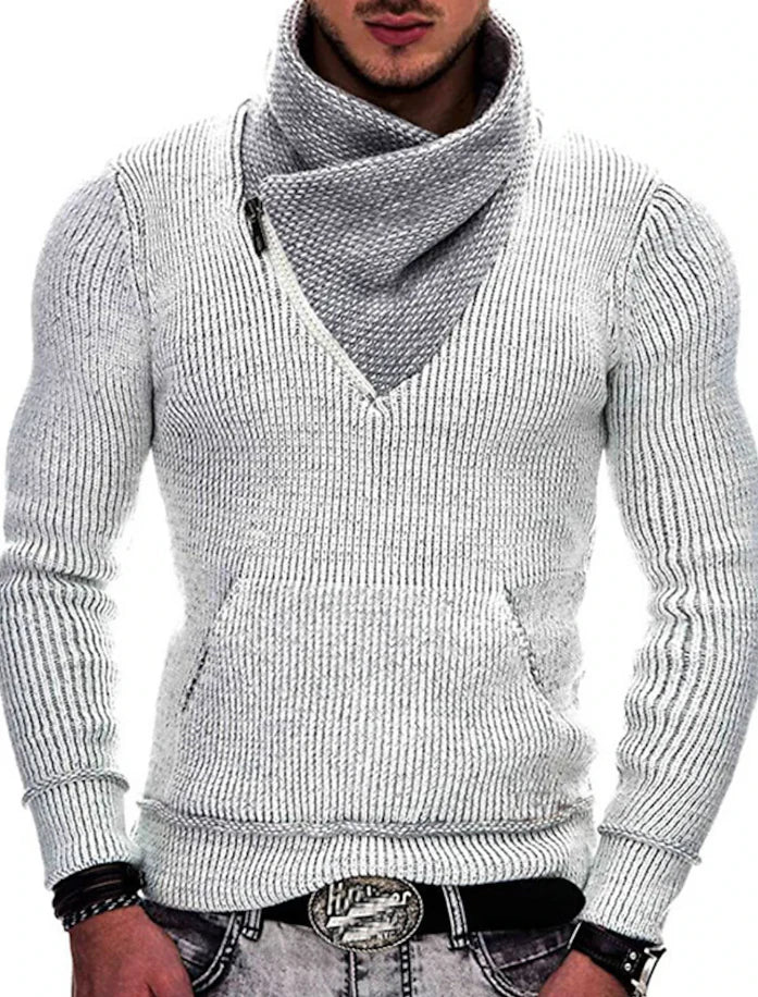 Men's Harajuku knitted sweater bold streetwear colorblock design comfortable fashion-forward fit