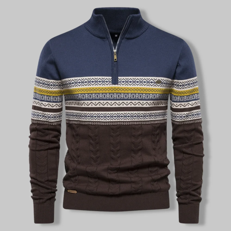 Torino alpine jumper in premium sustainable knit, modern cold-weather silhouette with refined fit