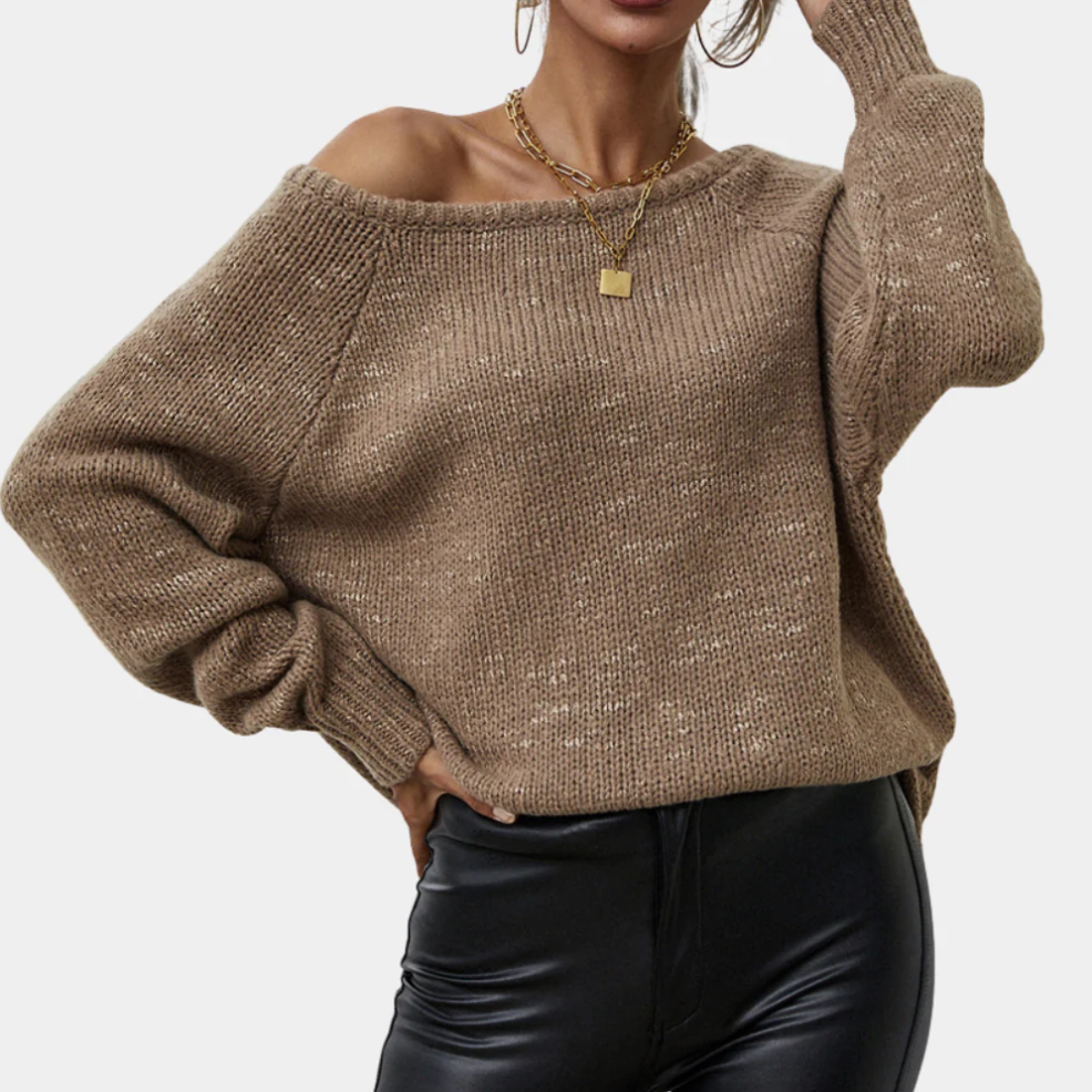 Women's Lina relaxed-fit knit sweater in cozy soft sustainable fabric for everyday wear