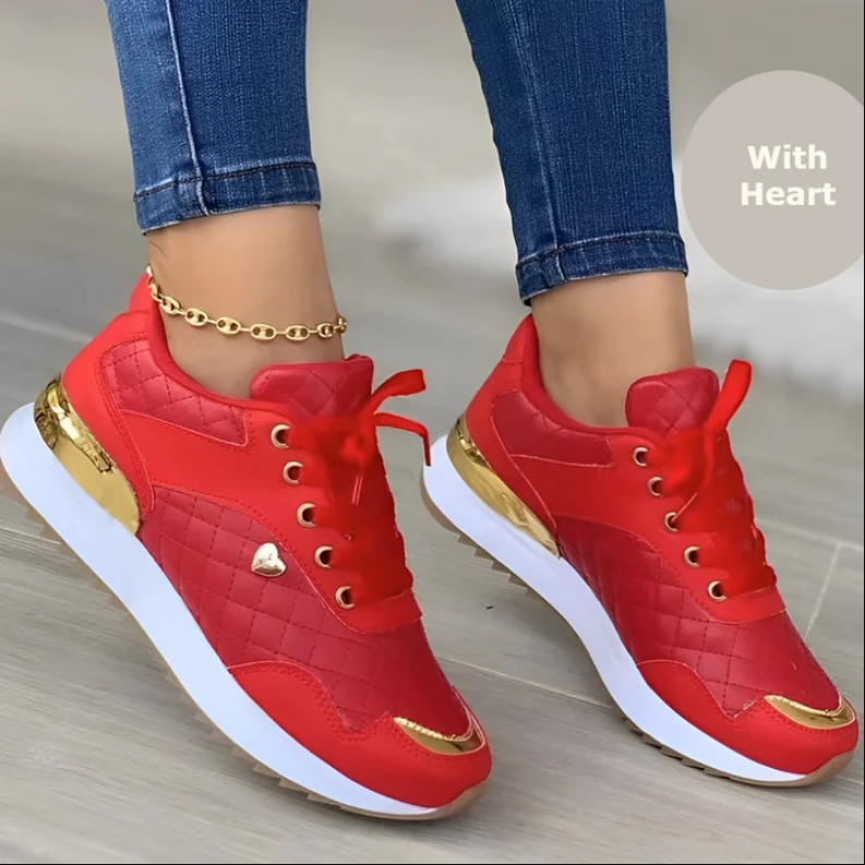 Women's white orthopaedic trainers with structured support sole, sustainable everyday casual sneakers