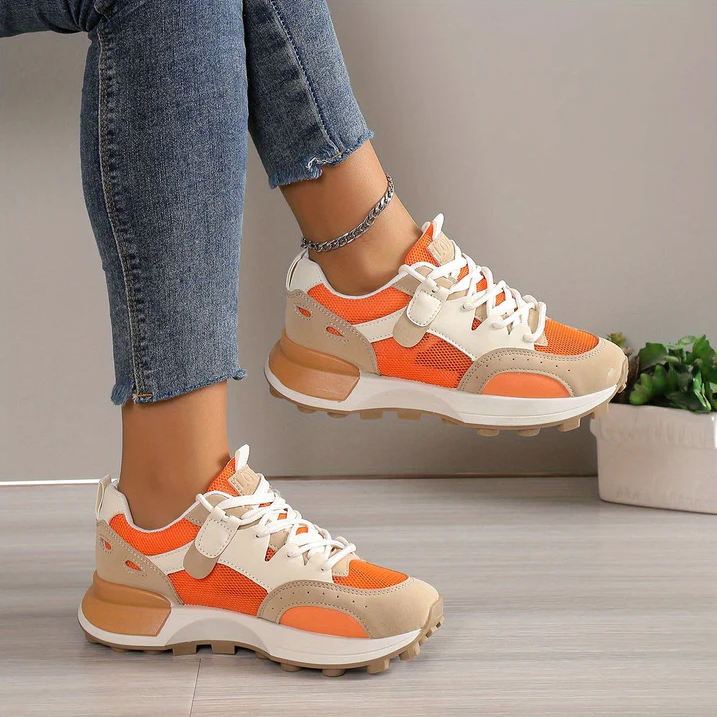 Loesda unisex white lightweight breathable sneakers with non-slip sole for everyday casual comfort