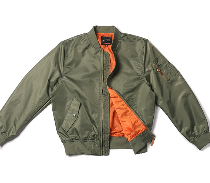 Men's black bomber jacket by Vicitian, casual modern silhouette with durable everyday construction