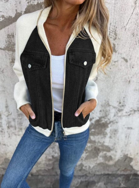 Brooklynn blue denim jacket casual everyday wear contemporary cut with polished versatile layering
