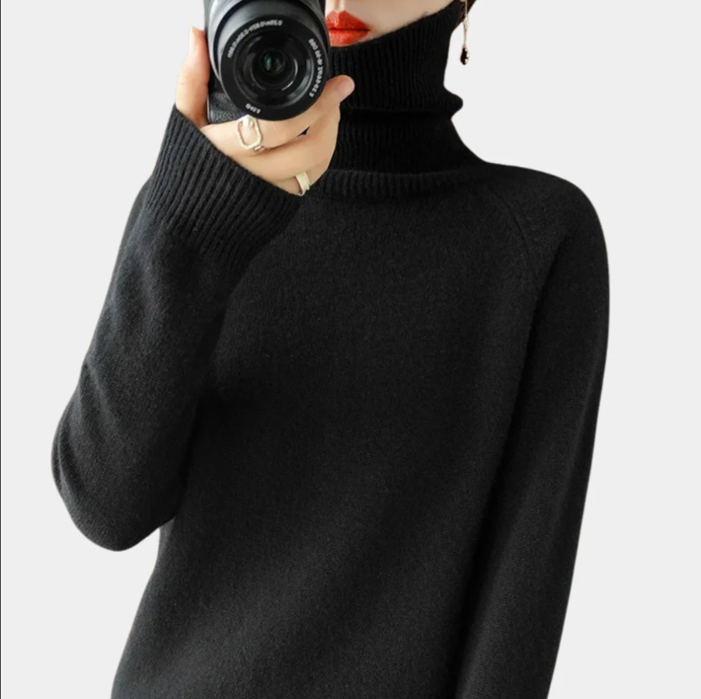 Women's Marie Luxe cozy knit sweater, soft elegant comfort knitwear with timeless flattering silhouette