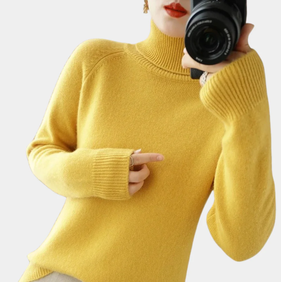 Women's Marie Luxe cozy knit sweater, soft elegant knitwear with timeless flattering silhouette