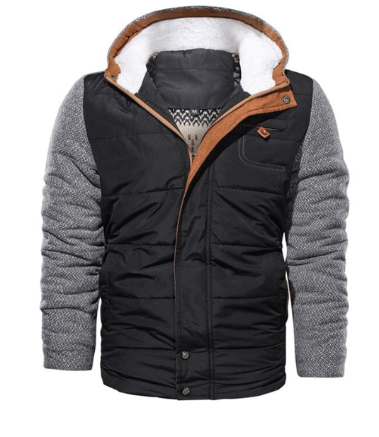 Herder men's brown earth-tone winter jacket casual outdoor cut with ultra-warm insulation