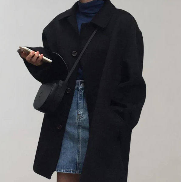 Coraline women's cropped coat timeless elegant comfort fit sustainable style sleek versatile silhouette