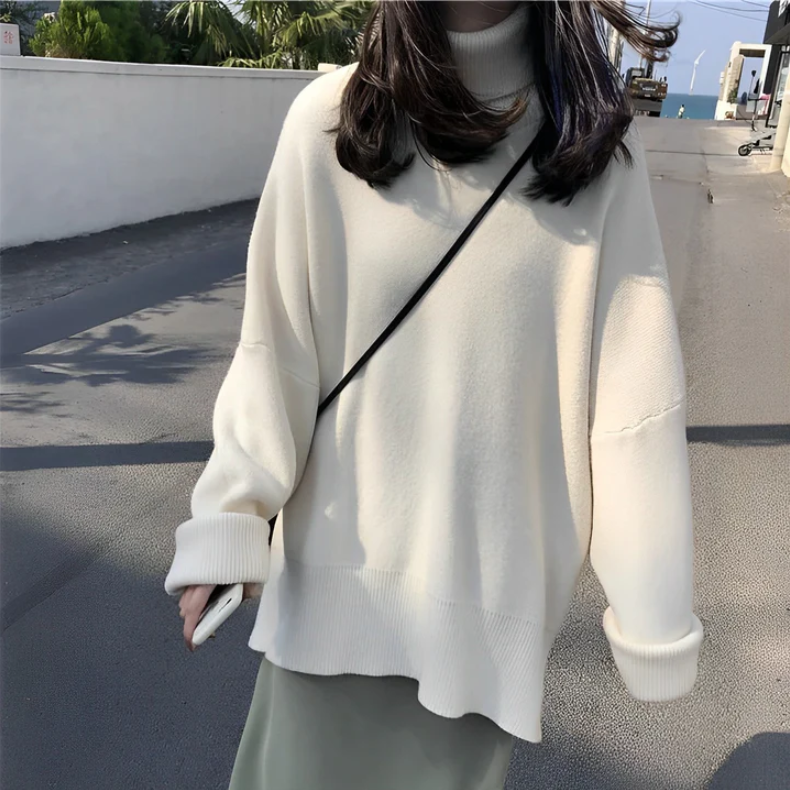 Steina women's turtleneck sweater cozy soft sustainable fit for stylish casual winter wear