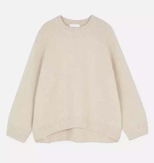 Women's purple cozy knit autumn jumper, comfortable sustainable knitwear with polished relaxed fit