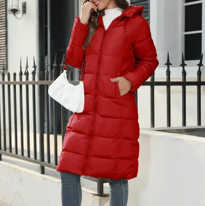 Gudbjorg women's lightweight winter down jacket, sustainable insulation, sleek contemporary fit