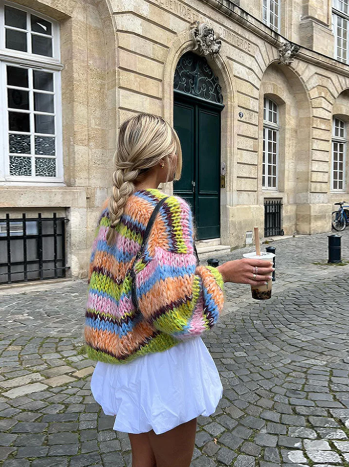 Women's oversized knit cardigan cozy relaxed fit ultra-soft sustainable everyday layering piece